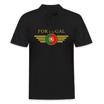 J’aime le Portugal, T-shirt design de style élégance - Polo Homme - noir - Devant - Kai (181cm)
