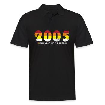 Millésime 2005 - L’Année de la Légende - Rétro 19 - Polo Homme - noir - Devant - Kai (181cm)