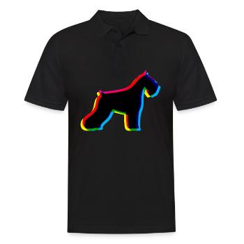 CMYK Schnauzer - Men's Polo Shirt - black - Front - Kai (181cm)