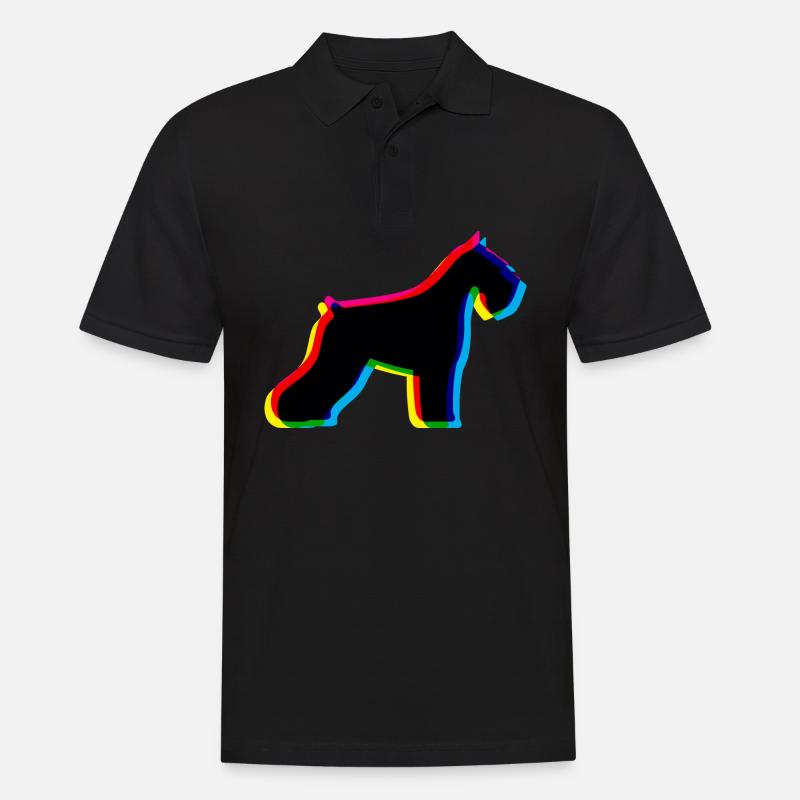 CMYK Schnauzer - Männer Poloshirt - Schwarz
