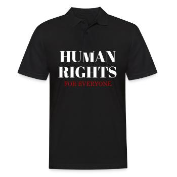 Human rights for every one - Männer Poloshirt - Schwarz - Vorne - Kai (181cm)