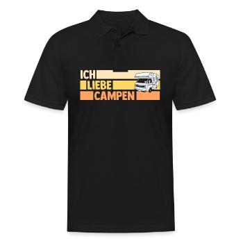 Wohnmobil Wohnwagen Camping Camper - Männer Poloshirt - Schwarz - Vorne - Kai (181cm)