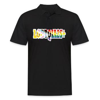 LGBTQIA2S+ - Männer Poloshirt - Schwarz - Vorne - Kai (181cm)