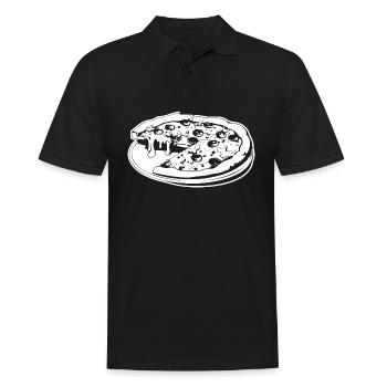 Pizza Fast Food Pizzeria - Men's Polo Shirt - black - Front - Kai (181cm)
