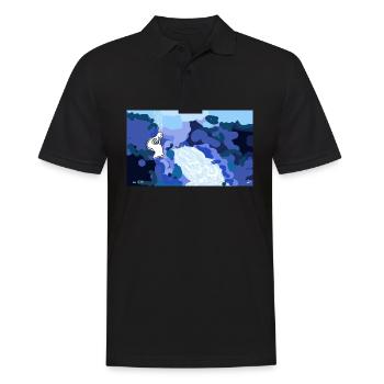 Im Frieden sein - Männer Poloshirt - Schwarz - Vorne - Kai (181cm)
