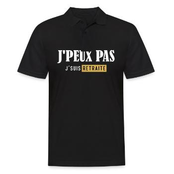 I Can't Humor T-Shirt I'm Retired - Men's Polo Shirt - black - Front - Kai (181cm)