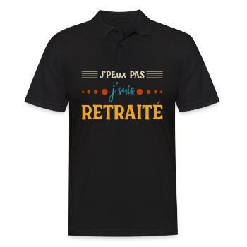 I Can't Humor T-Shirt I'm Retired - Men's Polo Shirt - black - Front - Kai (181cm)