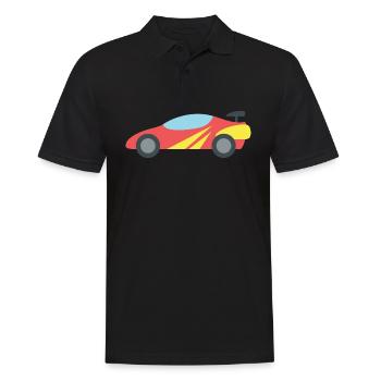 Voiture de course - Polo Homme - noir - Devant - Kai (181cm)