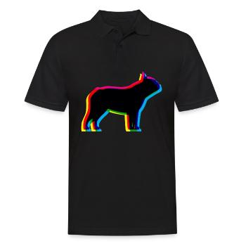 CMYK French Bulldog - Men's Polo Shirt - black - Front - Kai (181cm)