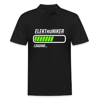 Elektroniker Loading Ladebalken - Männer Poloshirt - Schwarz - Vorne - Kai (181cm)