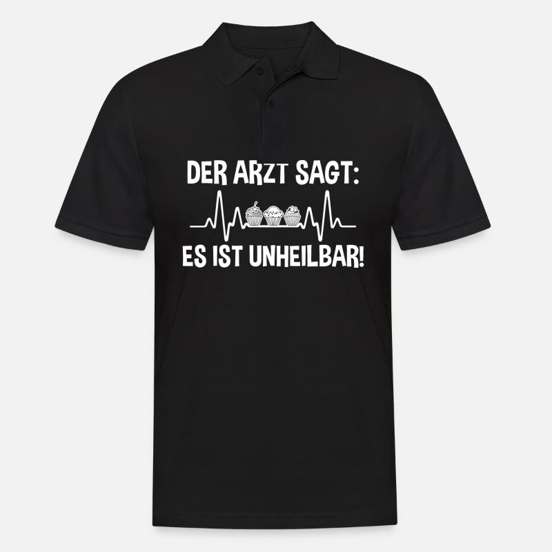 Backen Cupcakes - Männer Poloshirt - Schwarz