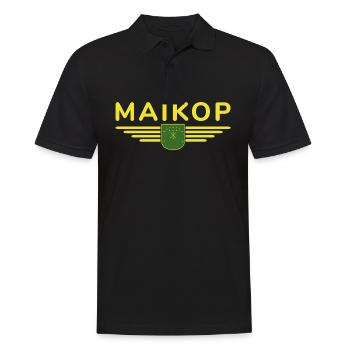 Maikop Design – For fans of the capital city of Adygea - Men's Polo Shirt - black - Front - Kai (181cm)