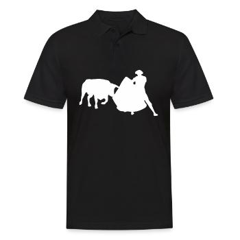 Stier Stierkampf Stierkämpfer Torero Spanien - Männer Poloshirt - Schwarz - Vorne - Kai (181cm)