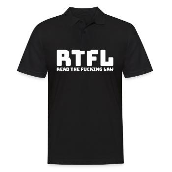 Read the fucking law lawyer profession saying gift - Men's Polo Shirt - black - Front - Kai (181cm)