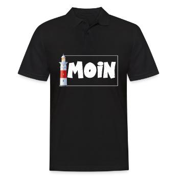 Moin Leuchtturm Norddeutsch See Meer - Männer Poloshirt - Schwarz - Vorne - Kai (181cm)