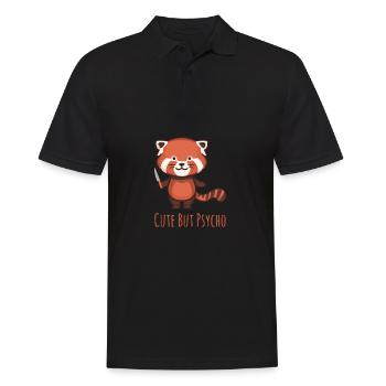 Sweet but psycho - Red Panda with Knife - Men's Polo Shirt - black - Front - Kai (181cm)