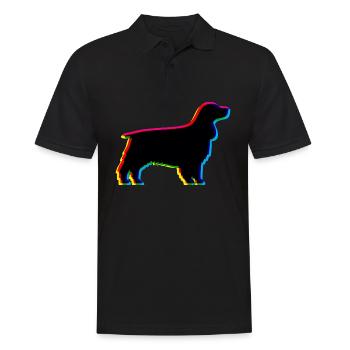 CMYK English Cocker Spaniel - Männer Poloshirt - Schwarz - Vorne - Kai (181cm)