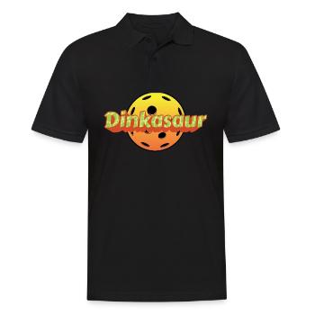 Outdoor Gartenspiel Lustiges Pickleball Design mit - Männer Poloshirt - Schwarz - Vorne - Kai (181cm)