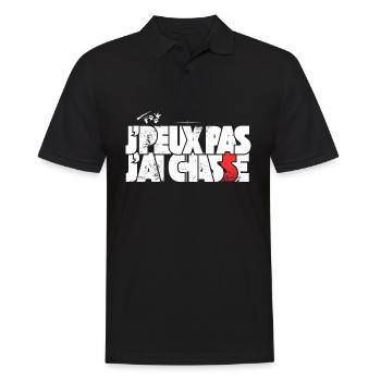 J'peux pas j'ai Chasse - Polo Homme - noir - Devant - Kai (181cm)
