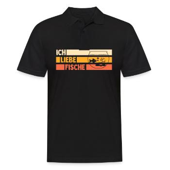 Aquarium Aquaristik Fische - Männer Poloshirt - Schwarz - Vorne - Kai (181cm)