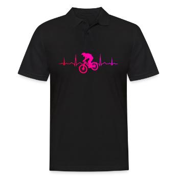 Cyclists Cycling Men MTB Mountain Bikers - Men's Polo Shirt - black - Front - Kai (181cm)