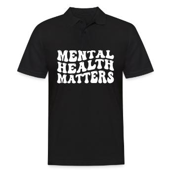 Bewusstsein für psychische Gesundheit Vintage Groovy Mental - Männer Poloshirt - Schwarz - Vorne - Kai (181cm)