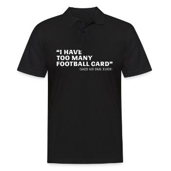 Cadeau de collection de cartes de football amusantes - Polo Homme - noir - Devant - Kai (181cm)