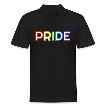 PRIDE Regenbogen LGBTQ schwul - Männer Poloshirt - Schwarz - Vorne - Kai (181cm)
