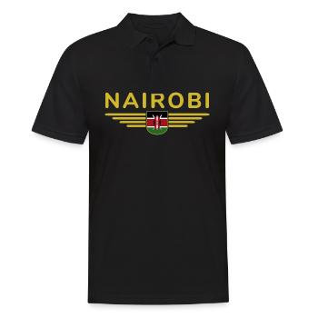Fans de Nairobi : T-shirt pour les amoureux du Kenya - Polo Homme - noir - Devant - Kai (181cm)