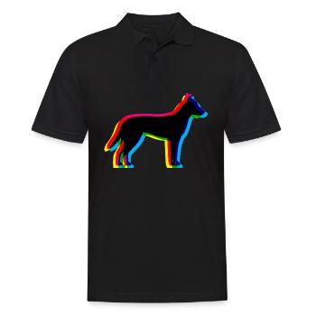 CMYK Dingo - Männer Poloshirt - Schwarz - Vorne - Kai (181cm)