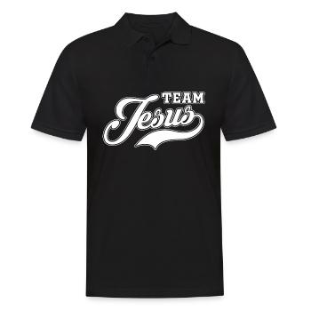 Équipe Jésus - Polo Homme - noir - Devant - Kai (181cm)
