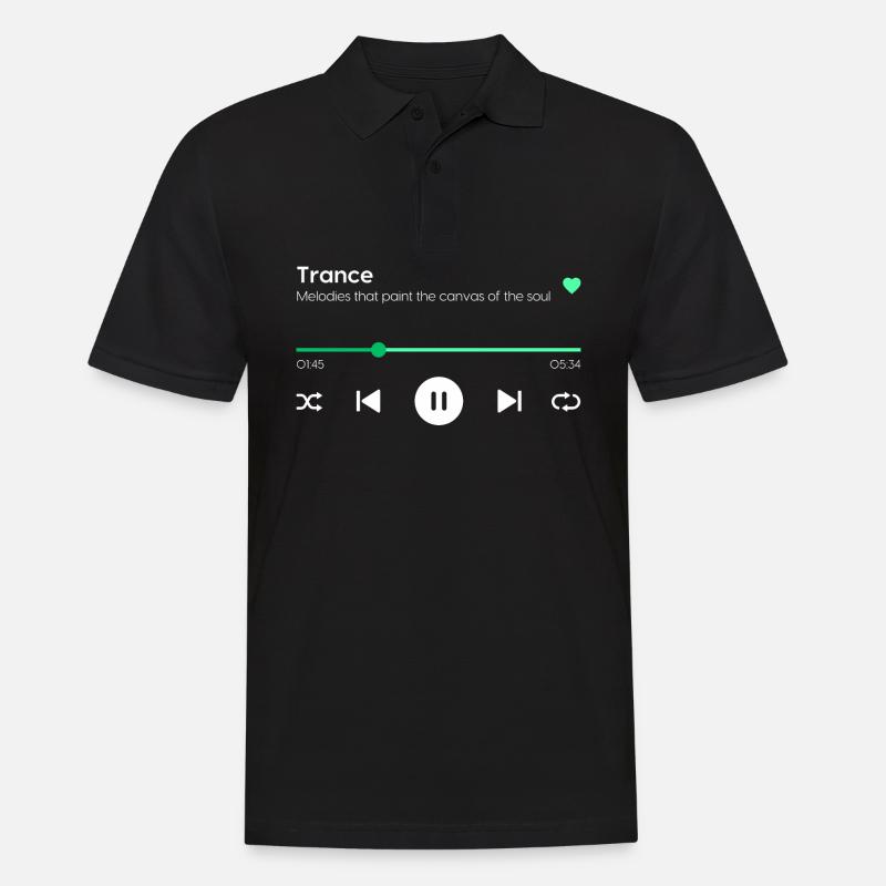 Trance - Männer Poloshirt - Schwarz