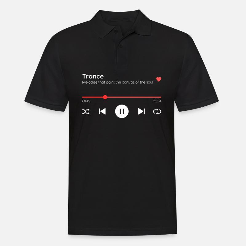 Trance - Männer Poloshirt - Schwarz