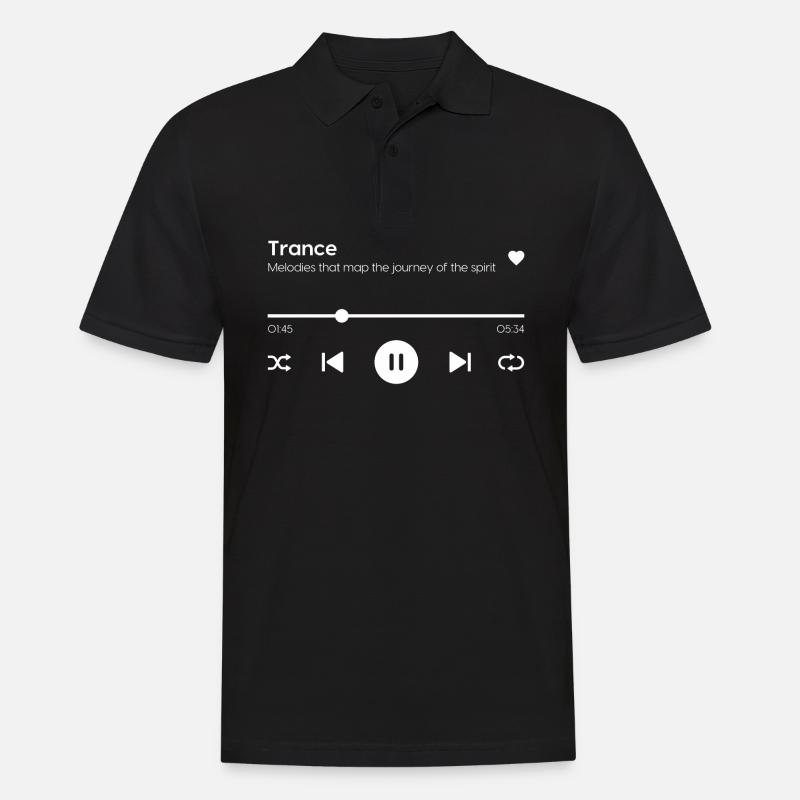 Trance - Männer Poloshirt - Schwarz