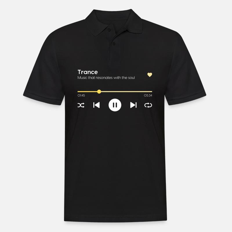 Trance - Männer Poloshirt - Schwarz
