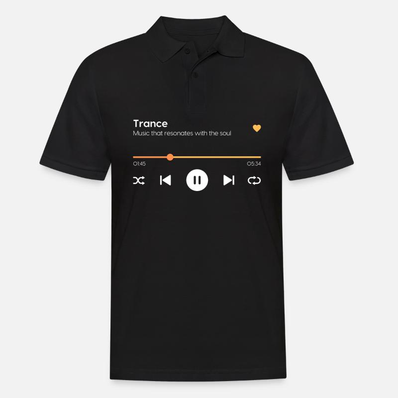 Trance - Männer Poloshirt - Schwarz