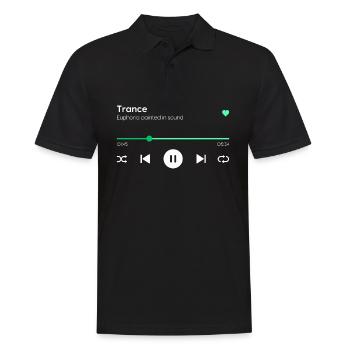 Trance - Men's Polo Shirt - black - Front - Kai (181cm)
