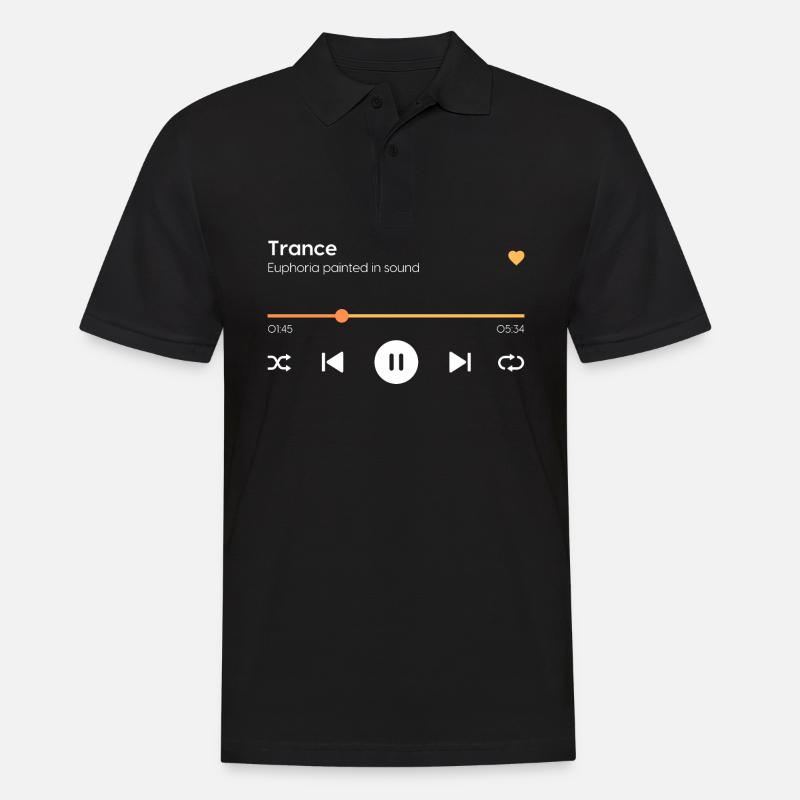 Trance - Männer Poloshirt - Schwarz