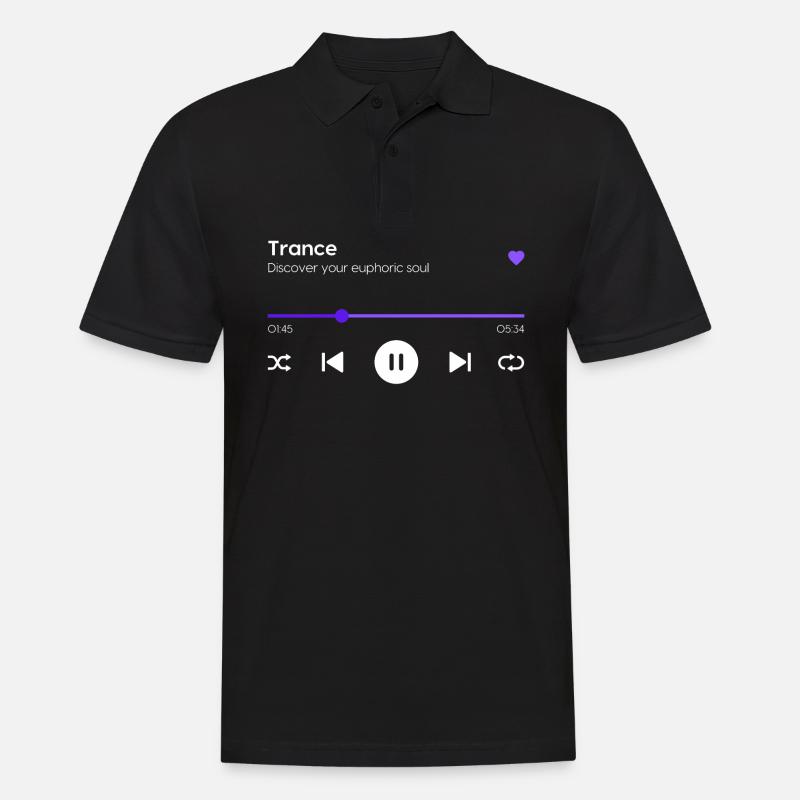Trance - Männer Poloshirt - Schwarz