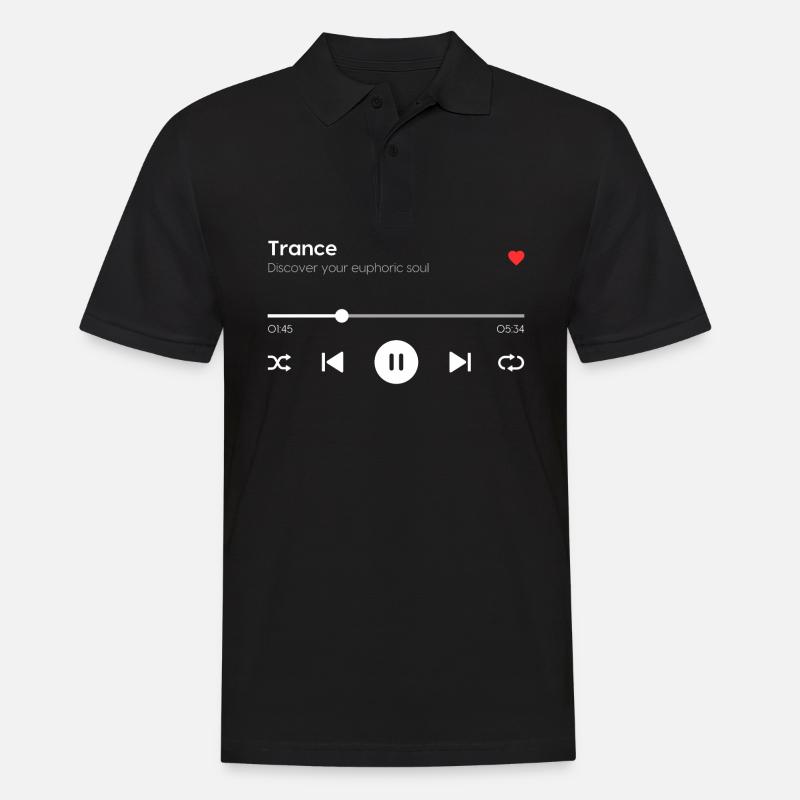 Trance - Männer Poloshirt - Schwarz