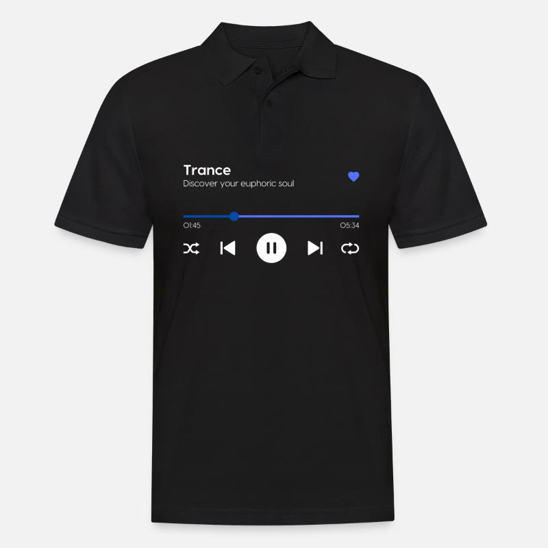 Trance - Männer Poloshirt - Schwarz
