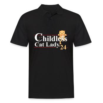 Childless Cat Lady for Women Feminist - Men's Polo Shirt - black - Front - Kai (181cm)