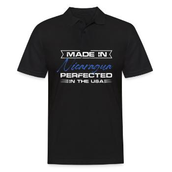 fabriqué au Nicaragua perfectionné aux États-Unis Design - Polo Homme - noir - Devant - Kai (181cm)
