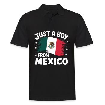 Mexico Mexico Mexican Spanish - Men's Polo Shirt - black - Front - Kai (181cm)