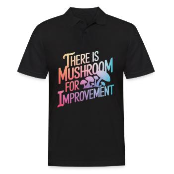 Pilz Pilze Funghi Champignon - Männer Poloshirt - Schwarz - Vorne - Kai (181cm)