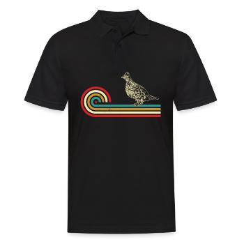 Grouse Slayer Shirt Retro Grouse Bird Hunting T Sh - Men's Polo Shirt - black - Front - Kai (181cm)