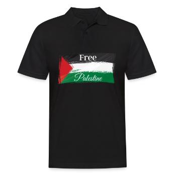 Free Palestine Palästina Frieden Freiheit - Männer Poloshirt - Schwarz - Vorne - Kai (181cm)