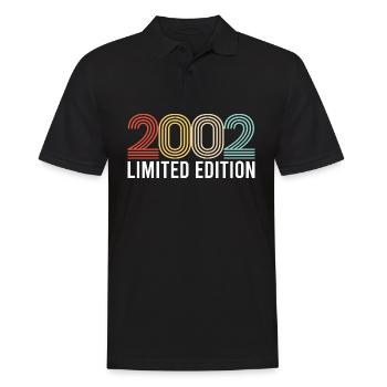Vintage 2002 Birthday Year of birth Retro seashell - Men's Polo Shirt - black - Front - Kai (181cm)