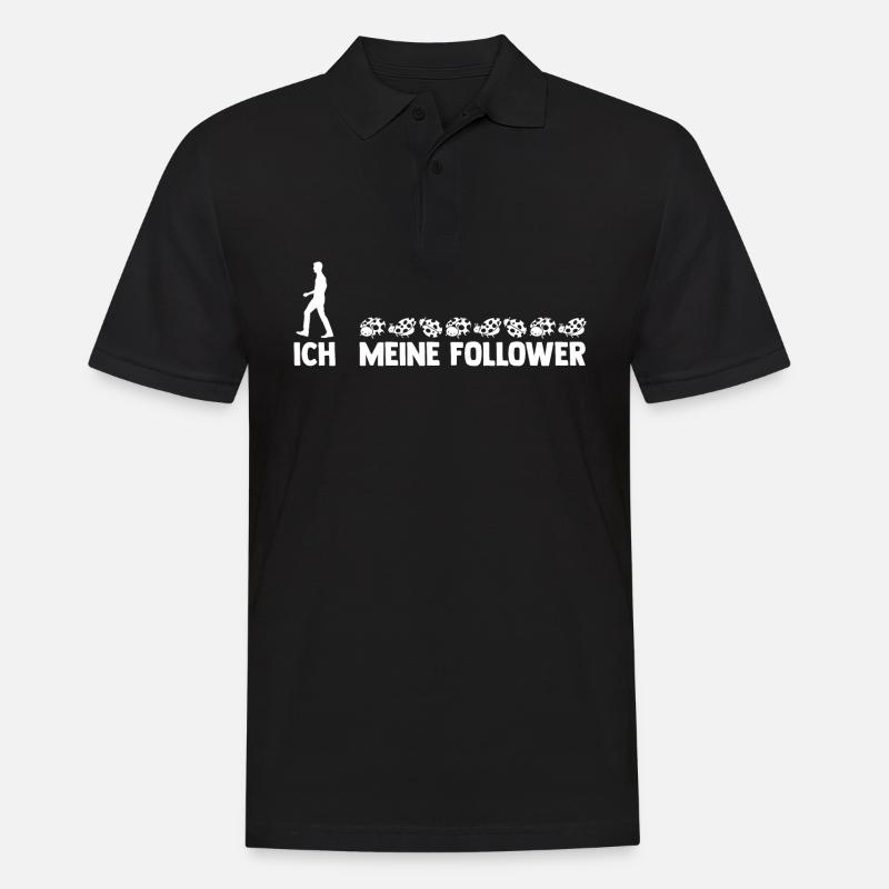 Marienkäfer - Männer Poloshirt - Schwarz