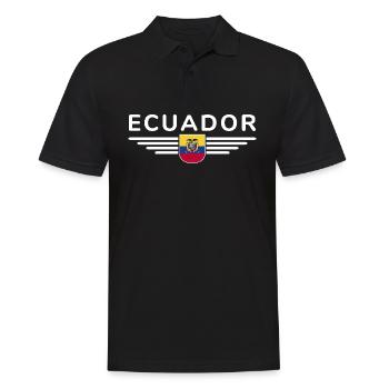 Ecuador Fans T-Shirt Design - Männer Poloshirt - Schwarz - Vorne - Kai (181cm)